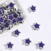 Cuentas de pentagrama acrílicas con goteo de aceite, cuentas de estrella de agujero grande, cuentas sueltas para pulsera y collar DIY, materiales y accesorios para joyería