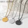 Nuevo Colgante de Acero de Titanio de Moda Más Vendido Cadena Retorcida Collar de Acero Inoxidable Joyería Redonda Collar de Gama Alta para Mujer