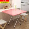 Mesa de comedor pequeña para el hogar mesa de comedor dormitorio estudio mesa pequeña simple mesa plegable portátil para exteriores venta ambulante comer mesa plegable al por mayor