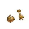 Bosque Dorado Aretes Metálicos Estilo Francés Hojas Vintage Nuevos Populares Pinzas para Orejas de Espiral Anti-Mosquitos Accesorios para Orejas sin Perforación