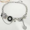 Collar con colgante de cruz de metal con forma de estrella y borlas para mujer, estilo moderno y elegante, con diseño de nicho, accesorios para collares.