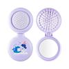 Cepillo Acolchado para Mujer Lindo Cepillo Redondo Plegable con Cápsula de Aire Cepillo con Espejo Dos en Uno Un Cepillo con Espejo Plegable Portátil DIY de Doble Uso