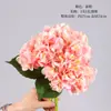 Flores Artificiales 3 Piezas 1 Ramo Hortensia Flores Falsas de Seda Flor Falsa Artificial Ramo de Hortensia Decoración de Mesa Auxiliar de Sala de Estar Arreglo Floral