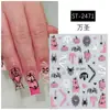 Pegatinas Populares de Halloween Transfronterizas para Uñas, Estilo Dulce y Genial, Arañitas, Calabazas, Fantasmas, Purpurina Original, Pegatinas Negras para Uñas