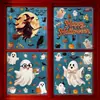 Decoraciones de Halloween creativas calabaza fantasma pegatinas de vidrio feliz halloween araña casa embrujada pegatinas electrostáticas