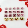 Decorações Festivas de Ano Novo Estilo Chinês Desenho Animado para Unhas Mais Vendidas, Leão Despertando Estilo Chinês Vermelho Materiais para Nail Art Atacado