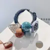 Diadema Estilo Coreano Popular en Internet para Mujer Tendón de Goma Diadema para Mujer Simple Distintiva Joya para el Cabello Anillo para el Cabello Lindo Pulsera Doble Uso