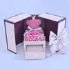 Caja de Regalo Oso San Valentín 520 Amazon Transfronteriza Creativa Doble Puerta Rosa Flor Eterna Joyería Caja de Regalo Mayoreo