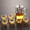 Xyt [todos los días] 6 tazas de doble vidrio resistentes a altas temperaturas tazas pequeñas juego de té kung fu taza de té partición