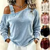2026 Europeu e Americano transfronteiriço novo Amazon outono elegante feminino ombro a ombro modelagem solta blusa de manga comprida