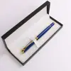 Venta al por mayor del fabricante Set de regalo Pluma de firma de metal de alta gama Caja de regalo Logo impreso Oficina de negocios Bolígrafo de bola neutro