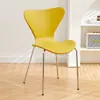 Silla de Comedor Estilo Industrial Casual para Hogar y Restaurante, Respaldo Sencillo, Silla de Oficina Creativa para Reuniones, Silla de Plástico Multicolor