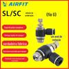 Tubo de ar roscado G com anel de vedação válvula de aceleração de regulagem de velocidade manual aiffett SL10-G03 junta pneumática direta