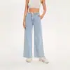 Artículo de Venta Caliente Transfronterizo [con Imágenes A+] Amazon Temu Shein Pantalones de Mujer de Cintura Elástica de Pierna Ancha