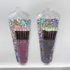 Novo pincel de maquiagem portátil pincel para batom ferramentas de beleza descartáveis Haste de Cristal pincel labial pincel para batom florido pincel de maquiagem