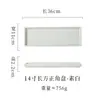 Prato Cerâmico Retangular Japonês Prato Criativo para Sushi Prato Longo Retrô Bandeja de Louças para Condimentos Prato para Petiscos Prato para Churrasco
