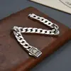 Hip hop Ojo de Horus Dios Cubano de moda Pulsera personalizada plateada para hombre Patrón de Cruz Fénix para hombre