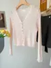 Nuevo Cárdigan de Punto de Seda Helada Estilo Coreano con Protección Solar para Mujer Verano 2026 Ropa Exterior Delgada Top Cubrebajos de Moda de Alta Gama