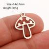 Flor Hongo Pingüino Accesorios Acero Inoxidable Pulido Fino Hueco Colgante Molino de Viento Collar de Aretes Colgante DIY