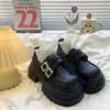 Zapatos de Cuero Versátiles Vintage que Aumentan la Altura, Nuevos Loafers de Estilo Británico con Suela Gruesa para Mujer, Primavera y Otoño 2025