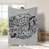 Nueva Manta de Tortuga Caliente Transfronteriza de Amazon Manta de Felpa Estampada de Franela Hogar Cómoda Manta para la Siesta