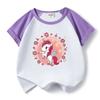 Traje Corto para Niñas Unicornio Verano para Niños Nuevo Camiseta de Manga Corta Pantalones Cortos Calientes para Bebé Conjunto Fino de Dos Piezas a Juego de Color