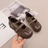 Zapatos Mary Jane Dulces Plateados con Moño para Niños para Otoño e Invierno, Zapatos de Princesa para Niñas con Suela Suave de Velcro, Zapatos Planos para Niñas Pequeñas