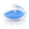 Cepillo de Champú Transparente de Cristal Cepillo de Masaje con Cabeza de Silicona Peine de Masaje para Limpieza del Cuero Cabelludo Dientes Suaves Cepillo de Baño Transparente