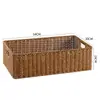 Cesta de Armazenamento para Gabinete Kens Mesa de Centro Japonesa Caixa de Diversos Rattan Sintético Trançado Cesta de Armazenamento para Entrada Casa Caixa de Armazenamento para Mesa