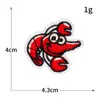 Serie Oceánica Pegatinas de Tela Bordadas Sin Costuras para Planchar Peces y Camarones Estrella de Mar Concha Bordado por Computadora Parche Decorativo para Bolsos y Ropa