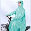 Poncho de lluvia impermeable para bicicletas eléctricas, adecuado tanto para hombres como para mujeres, diseñado para ciclismo al aire libre, con mangas, y disponible en talla de adulto, extragrande y extragrueso