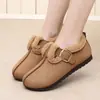 2026 Invierno Nuevos Zapatos Mary Jane de Algodón Retro con Velcro Zapatos Birkenstock Cálidos de Doble Algodón Protección contra el Frío Antideslizantes Zapatos para Mujer