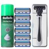 Fornecimento transfronteiriço manual lâmina de seis camadas lâmina de aço inoxidável cabeça de barbear de seis camadas preço de atacado de fábrica para homens