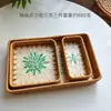 Bandeja de Cáscara de Ratán Vietnamita Bandeja para Frutas Bandeja Rectangular Hogar Sala de Estar Restaurante Lujo Ligero Cesta de Almacenamiento Almacenamiento