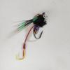 Granel Gancho Simple Doble Cascabel Carretera Sub-micro Veneno Mosquito Gancho Doble Raya Blanca Boca de Caballo Amortiguador Cebo Falso Anzuelo Biónico