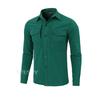 Camisa de forro polar cálida para hombre ESDY para exteriores, primavera y otoño, chaqueta camisa informal para montañismo