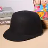 Sombrero de Lana Cálido Nuevo de Primavera y Otoño para Mujer, Sombrero Redondo Retro Británico para Exteriores, Gorra Plana, Dropshipping