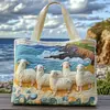 2026 Nueva Serie Transfronteriza de Cordero Estampado Digital Bolso Tote Acolchado de Hombro de Moda