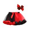 Falda Tutú de Malla, Falda Tutú de Media Longitud de Princesa para Niñas, Viene con Diadema de Lazo, Falda Corta de Vestido para Actuación de Bebé
