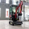 Exportado a Canadá: Excavadora Multifuncional de 1 Tonelada, Miniexcavadora Roturadora de Suelo para Invernadero, Excavadora Pequeña Agrícola