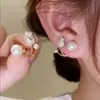 Brincos da Moda Estilo Coreano Mais Vendidos Novo Modelo Brincos Femininos Simples e Elegantes Versáteis Tiktok Mesmo Estilo Tarraxas Atacado