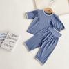 Ropa de Verano con Aire Acondicionado para Niños, Conjunto de Ropa para el Hogar de Modal de Cintura Alta para Niños y Niñas, Conjunto de Pijama para Bebé que Protege la Barriga
