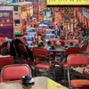 Juego de Mesa y Sillas para Comedor Comercial para Comida Callejera, Cafeterías, Restaurantes de Barbacoa, Restaurantes de Té Estilo Hong Kong, Mesa Plegable de Acero Inoxidable para Uso Comercial