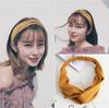 Banda elástica cruzada para el cabello de primavera y verano de Corea del Sur, banda de seda de gasa para el cabello para mujeres, accesorios para el cabello, tocados deportivos para lavarse la cara, venta al por mayor