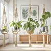 Jardinería y Enverdecimiento Maceta Cuerda de Cáñamo Red Colgante Maceta Cesta Colgante Red Bolsa Cesta Colgante Planta Tejida Red de Cuerda de Cáñamo Fina