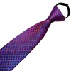 Fabricante Hombres Negros Casual Rayas Azules Corbata de Negocios Corbata Perezosa 8cm Corbata sin Corbata al por Mayor Cremallera