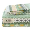 Nueva Sábana de Cama de Tela Gruesa de Algodón Puro Engrosada Pieza Única Alfombrilla Refrigerante de Algodón Puro de Verano Juego de Tres Piezas de Sábana de Cama Individual/Doble Funda de Almohada