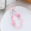 Llavero floral de diseñador, accesorio colgante de bolso para cámara CCD con cuentas de dopamina de moda, artículo popular de TikTok