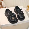 Zapatos Pequeños de Cuero para Niñas 2026 Nuevo Estilo Moño Estudiante Zapatos Negros Individuales Zapatos Infantiles Estilo Británico Zapatos de Princesa