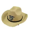 Chapéu de Cowboy Western Jazz Rebes, Chapéu de Sol para Praia, Chapéu de Palha Unisex de Aba Larga para Proteção Solar em Viagens